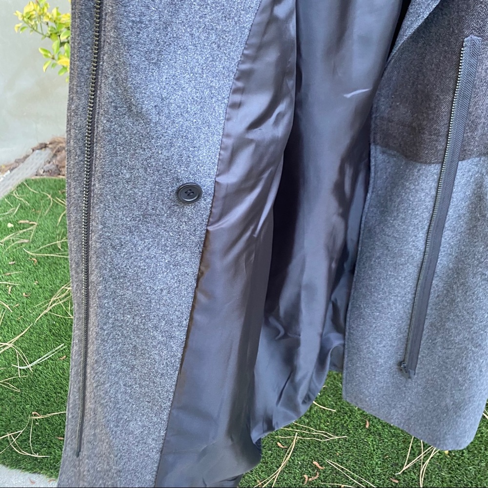NWOT TROUVE Mixed Media Miltary Coat - Picture 14 of 16